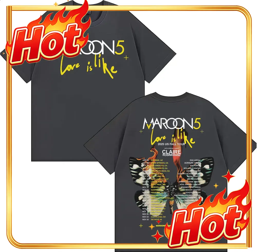 Maglietta Band Maroon 5 Love I - Street Fashion Men 2025 recensione e prezzo