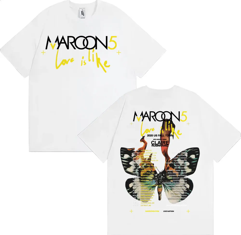 Maglietta Band Maroon 5 Love I - Street Fashion Men 2025 recensione e prezzo
